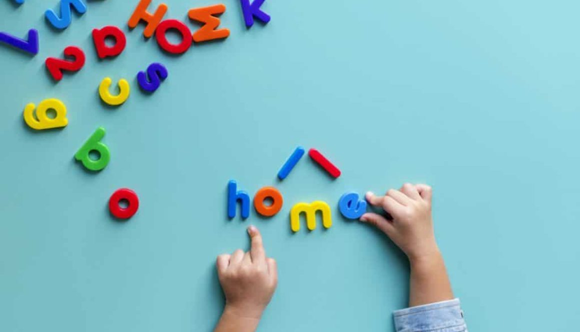 Kids hand making Home