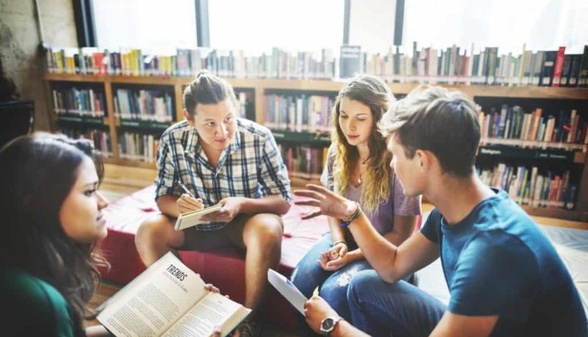 Students discussing about the scholarships in Australia