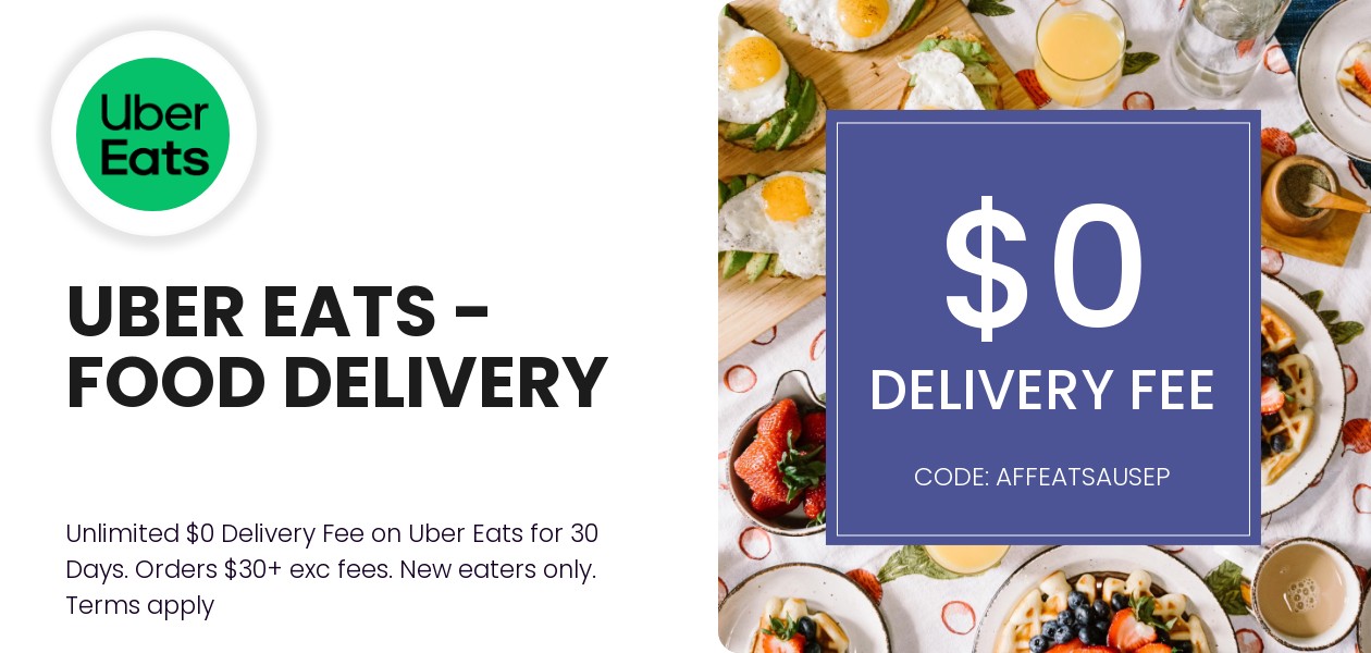 Uber Eats - Free Delivery Offer - Australia